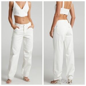 Levi's Utility Dad Jeans Straight Leg Size 25 Off White